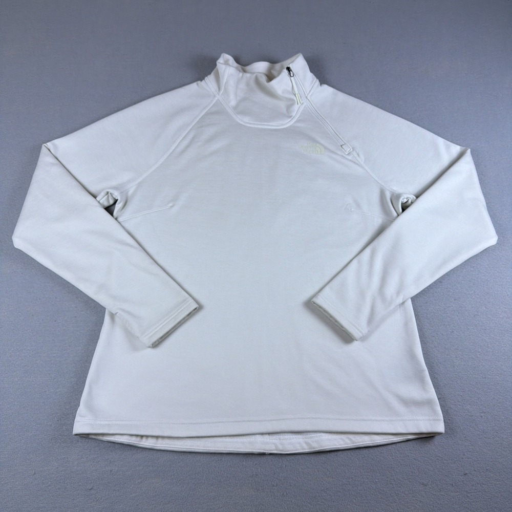 The North Face Canyonlands 1/4 Zip Jacket Womens Large White Fleece Pullover